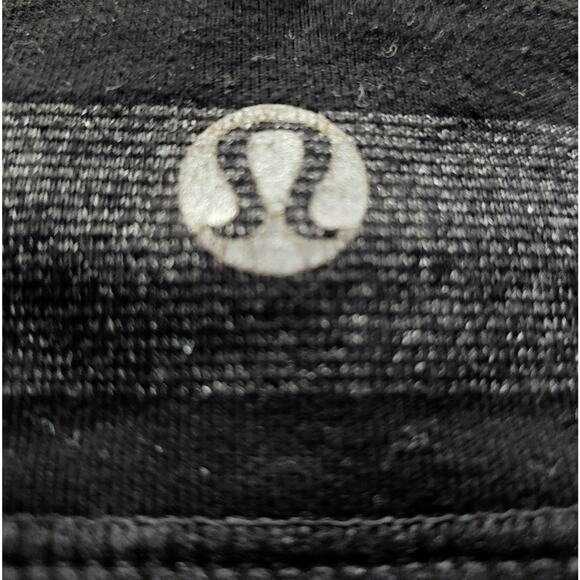 Lululemon Athletica 6 No Limits Racerback Tank 4 Black Stripe Black Tank - Picture 4 of 5